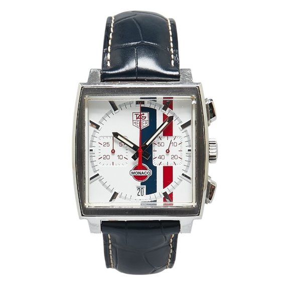 TAG Heuer Monaco Limited Edition 4000 Watch CW2118 FC6207 Automatic White Dia... - Picture 2 of 10